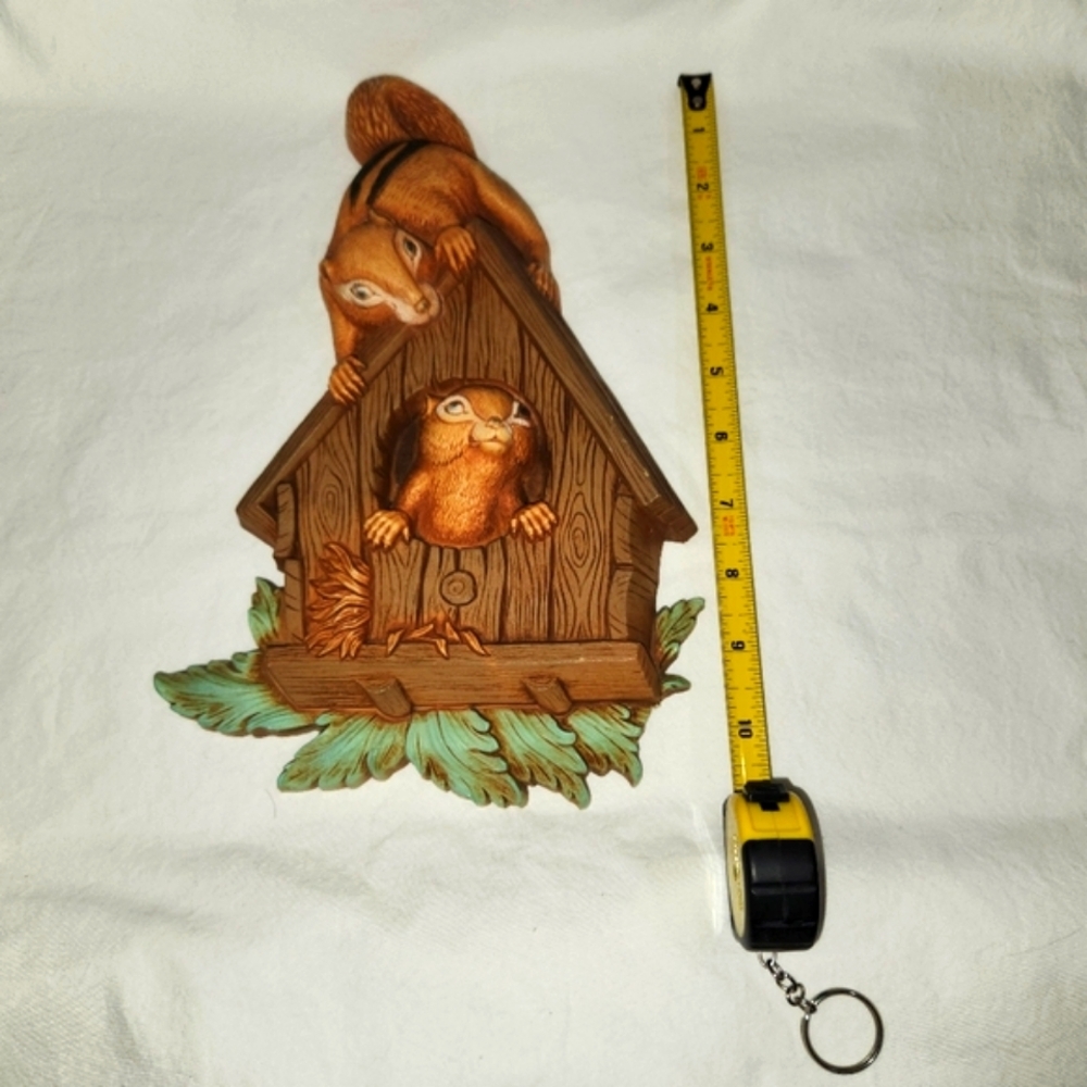 Vintage Homco Woodland Wall Plaques Decor 70s Cottagecore Raccoon & Chipmunks - Picture 13 of 16